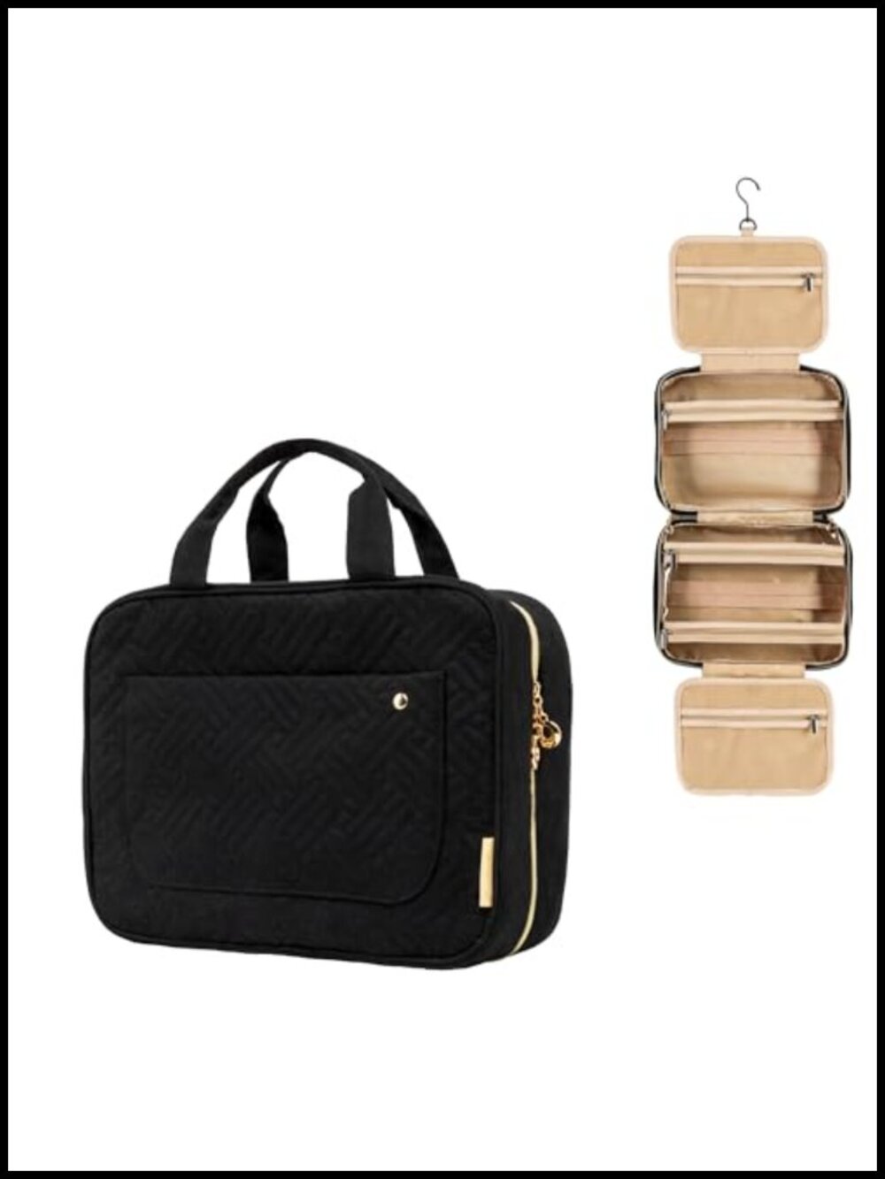 Water Resistant Hanging Travel Toiletry Bag Makeup Organizer for Women